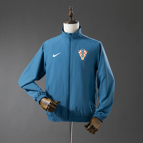 Croatian Reversible Jacket Windbreaker - Navy Blue & Sky Blue detail