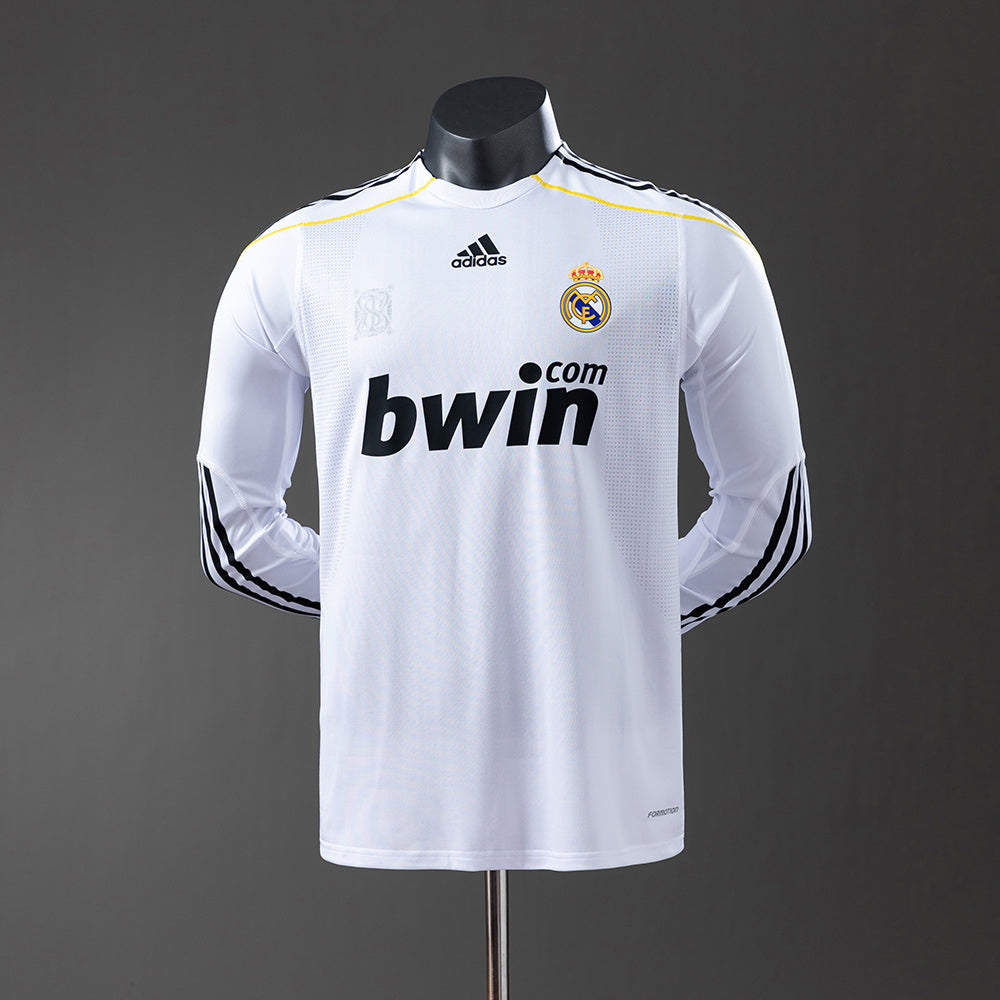 Real Madrid 0910 Home Long Sleeve Player Version Retro Jersey detail