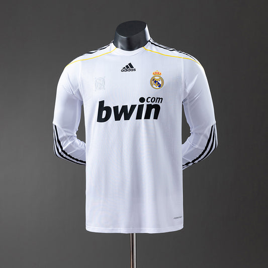 Real Madrid 0910 Home Long Sleeve Player Version Retro Jersey detail