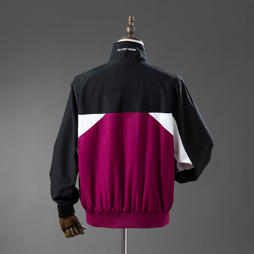 PSG Collaboration Windbreaker - Black & Psychedelic Purple detail
