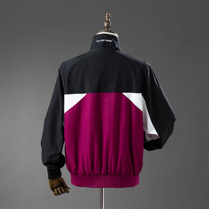 PSG Collaboration Windbreaker - Black & Psychedelic Purple detail