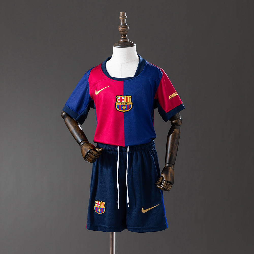 Barcelona 24-25 Home kids kit Jersey
