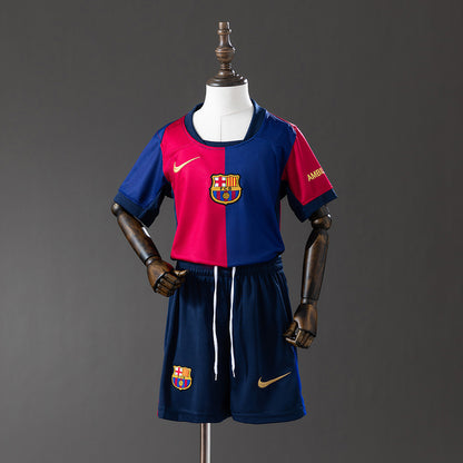 Barcelona 24-25 Home kids kit Jersey