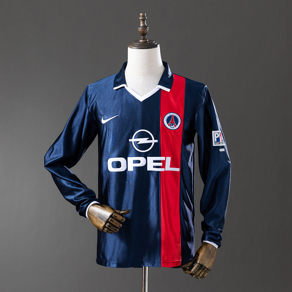 PSG 01-02 Home Long Sleeve Retro Jersey detail