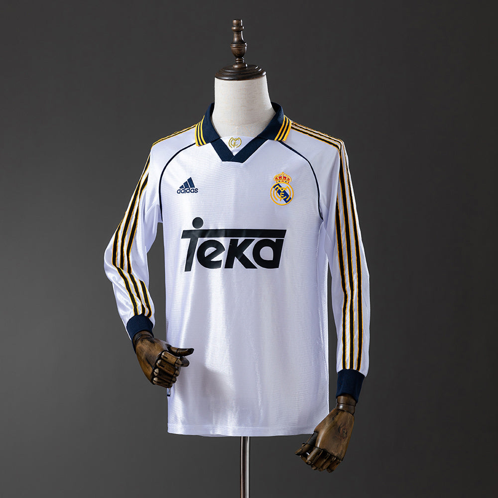 Real Madrid 98-00 Home Long Sleeve Retro Jersey detail