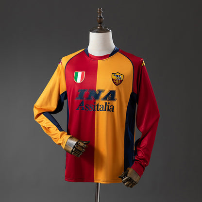 Roma 01-02 Champion Edition Long Sleeve Retro Jersey detail