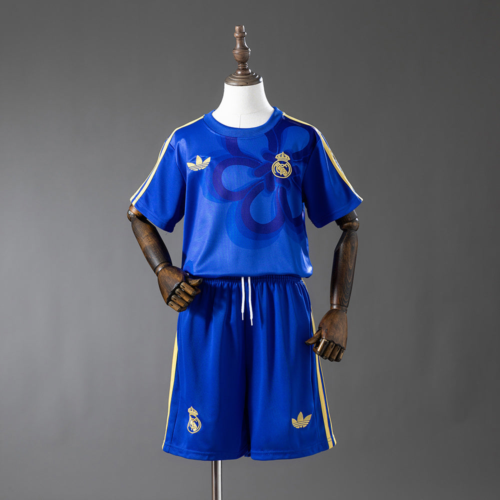 Real Madrid 25-26 Cultural Story - Blue Kids Kit Jersey detail