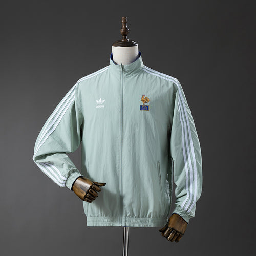 French Reversible Jacket Windbreaker - Blue & Mint Green detail