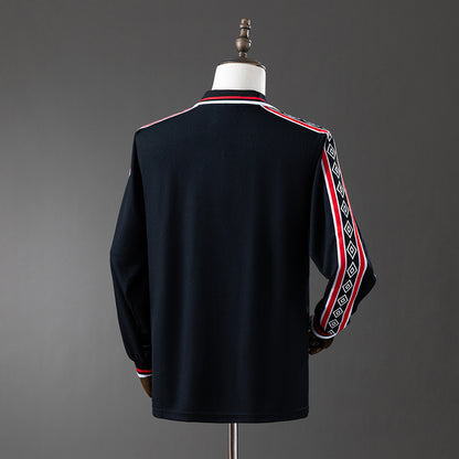 M-U 1998-99 Black Long Sleeve Retro Jersey