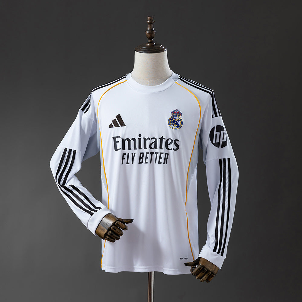 Real Madrid 25-26 Home Long Sleeve Jersey detail