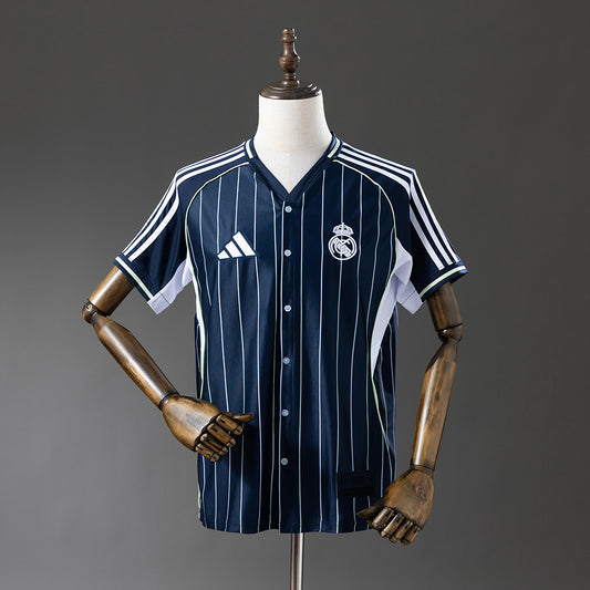 Real Madrid 25-26 Baseball - Navy Blue Jersey detail
