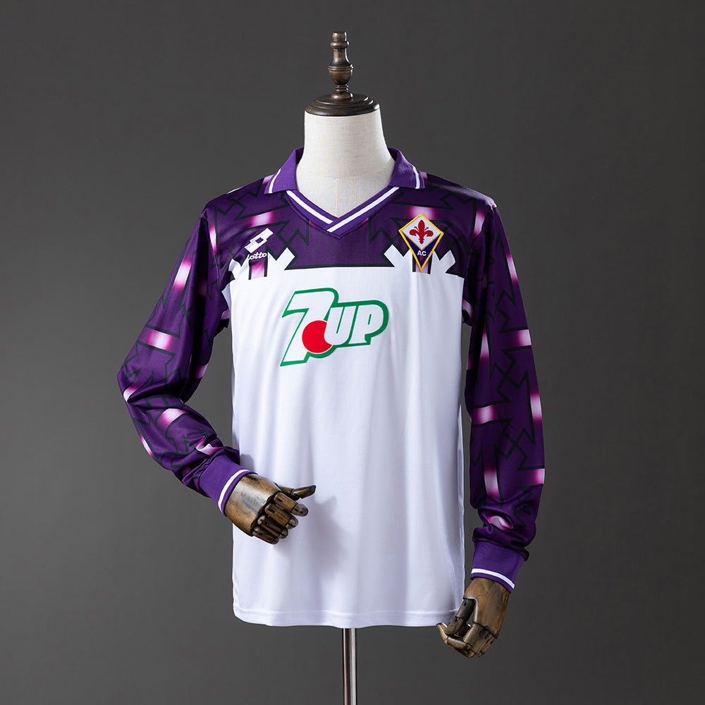Fiorentina 92-93 Away Long Sleeve Retro Jersey detail