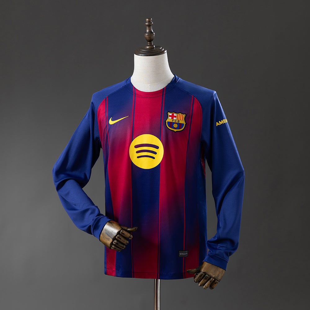 Barcelona 25-26 Home Long Sleeve Jersey detail