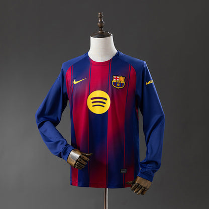 Barcelona 25-26 Home Long Sleeve Jersey detail