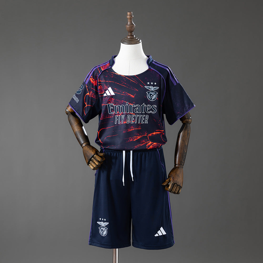 Benfica 26-27 Third Away Kids Kit Jersey detail