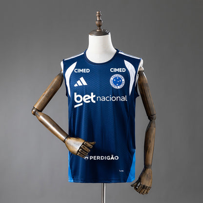 Cruzeiro 26-27 All sponsors Training - Dark Blue Vest Jersey detail