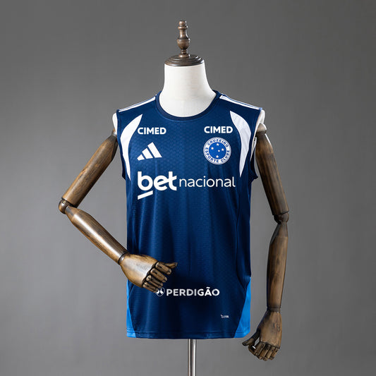 Cruzeiro 26-27 All sponsors Training - Dark Blue Vest Jersey detail