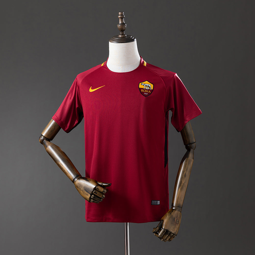 Roma 17-18 Home Retro Jersey detail