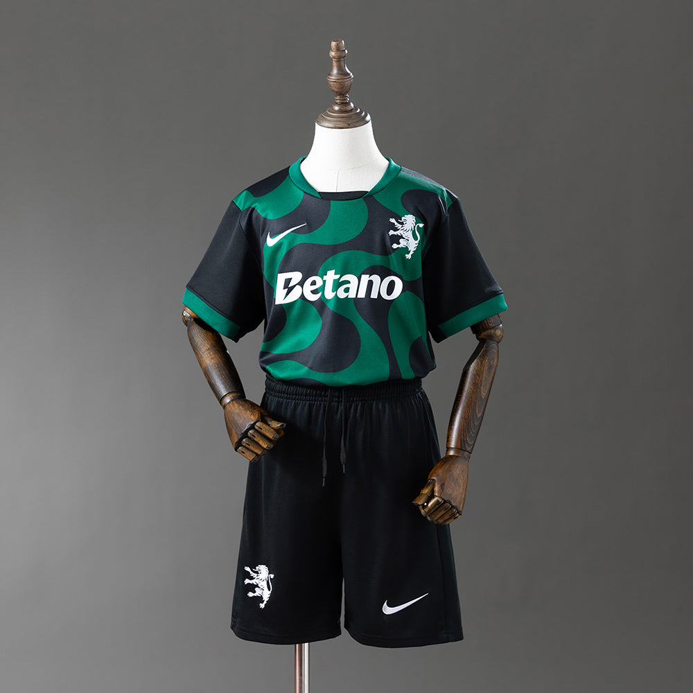 Sporting Lisbon 25-26 Kids Kit Alternative Jersey Black