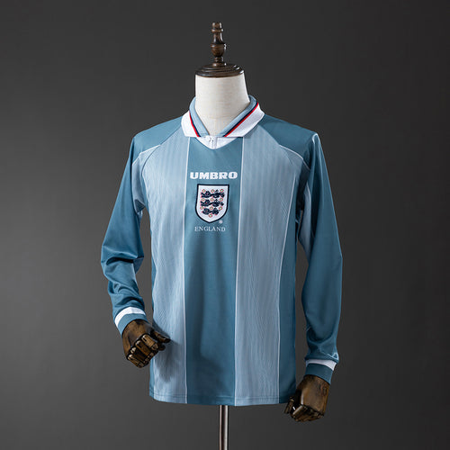 England 1996 Away Long Sleeve Retro Jersey detail