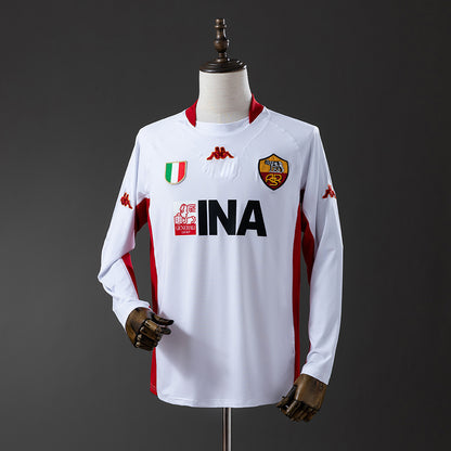 Roma 2001-02 Away Long Sleeve Retro Jersey detail