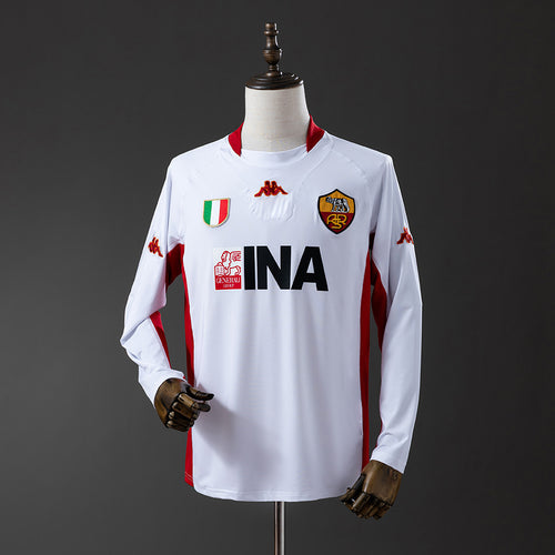 Roma 2001-02 Away Long Sleeve Retro Jersey detail