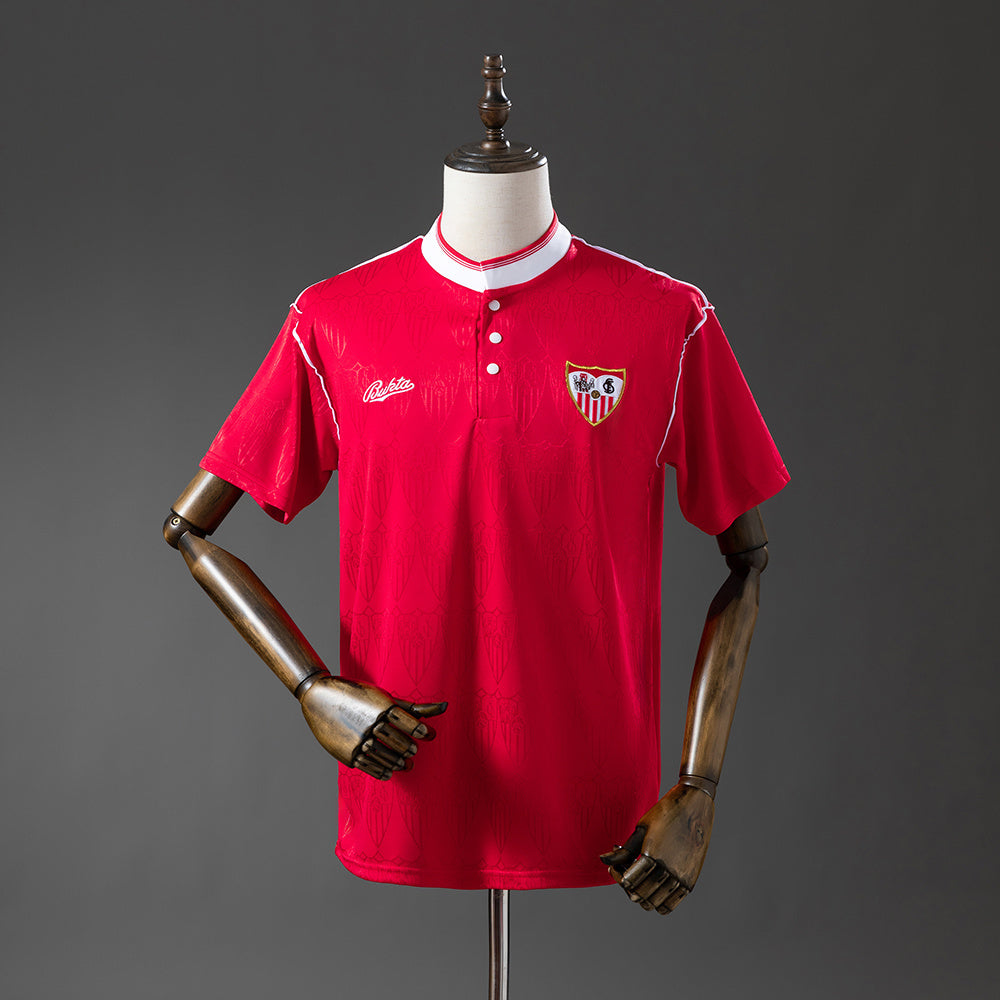 Sevilla 91-92 Home Retro Jersey detail