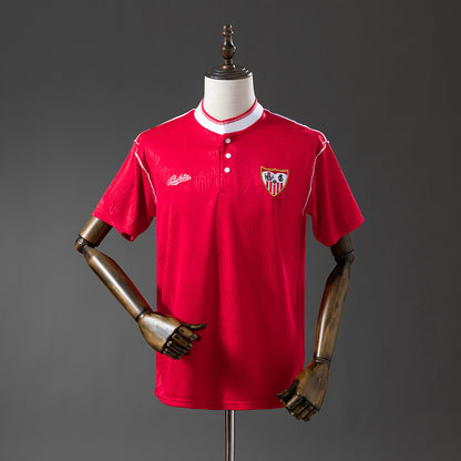 Sevilla 91-92 Home Retro Jersey detail