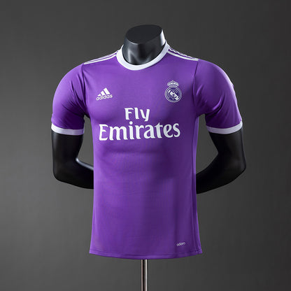 Real Madrid 16-17 Retro player version away Jersey detail