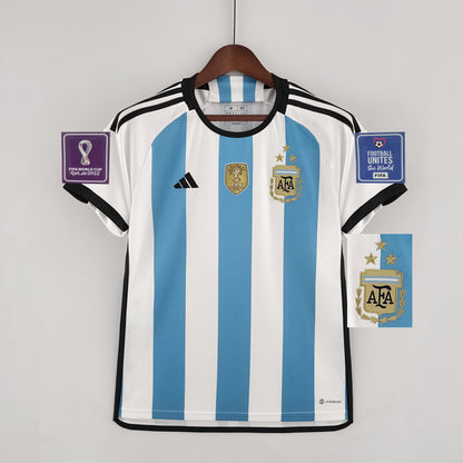 2022 Argentina 3-star World Cup jersey home detail
