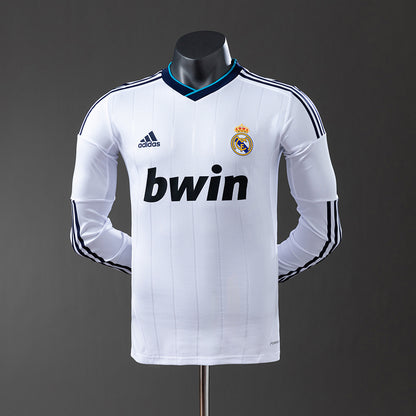 Real Madrid 12-13 Home Long Sleeve Player Version Retro Jersey detail