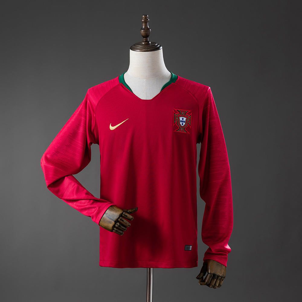Portugal 2018 Home Long-Sleeved Retro Jersey detail