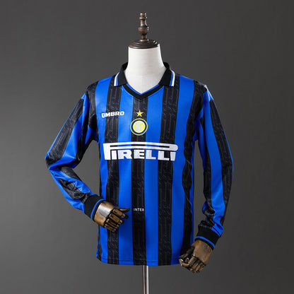 Inter Milan 97-98 Home Long Sleeve Retro Jersey detail