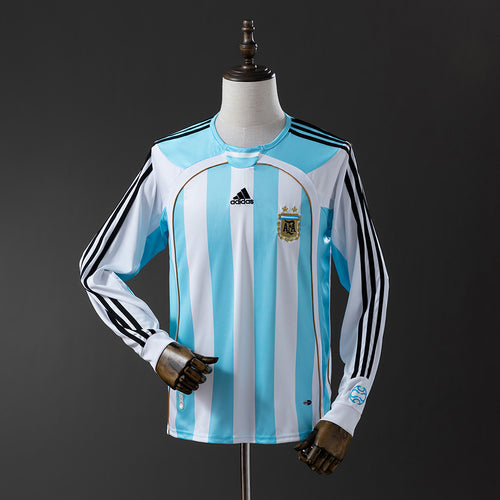 Argentina 2006 Home Long Sleeve Retro Jersey detail