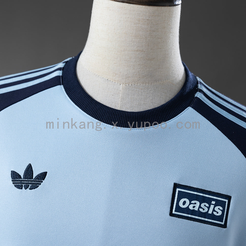 Oasis Tour Three-Striped Long-Sleeve T-Shirt - Sky Blue detail