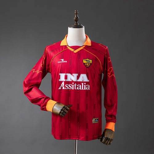 Roma 99-00 Home Long-Sleeve Retro Jersey detail