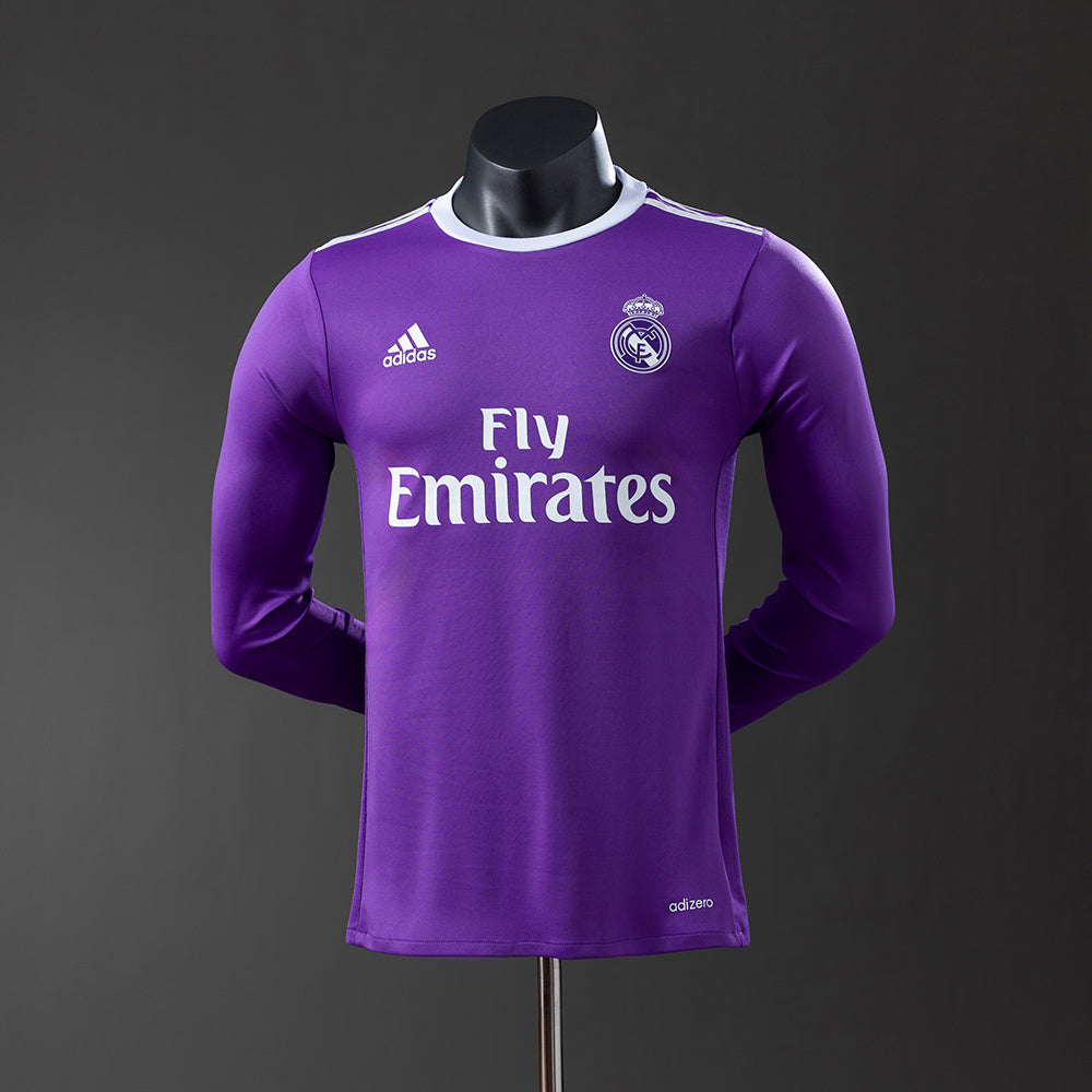 Real Madrid 16-17 Away Long Sleeve Player Version Retro Jersey detail