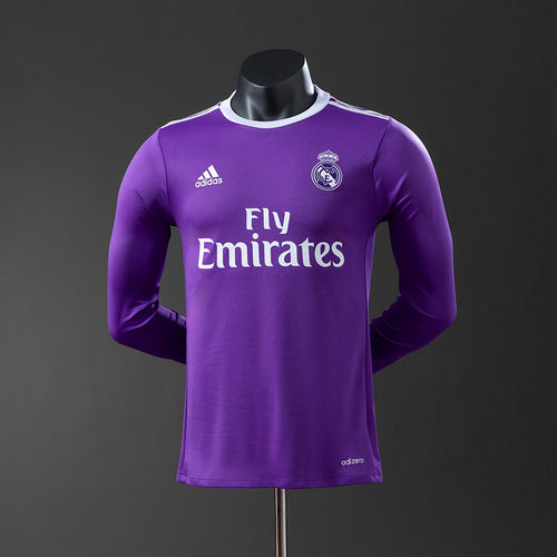 Real Madrid 16-17 Away Long Sleeve Player Version Retro Jersey detail