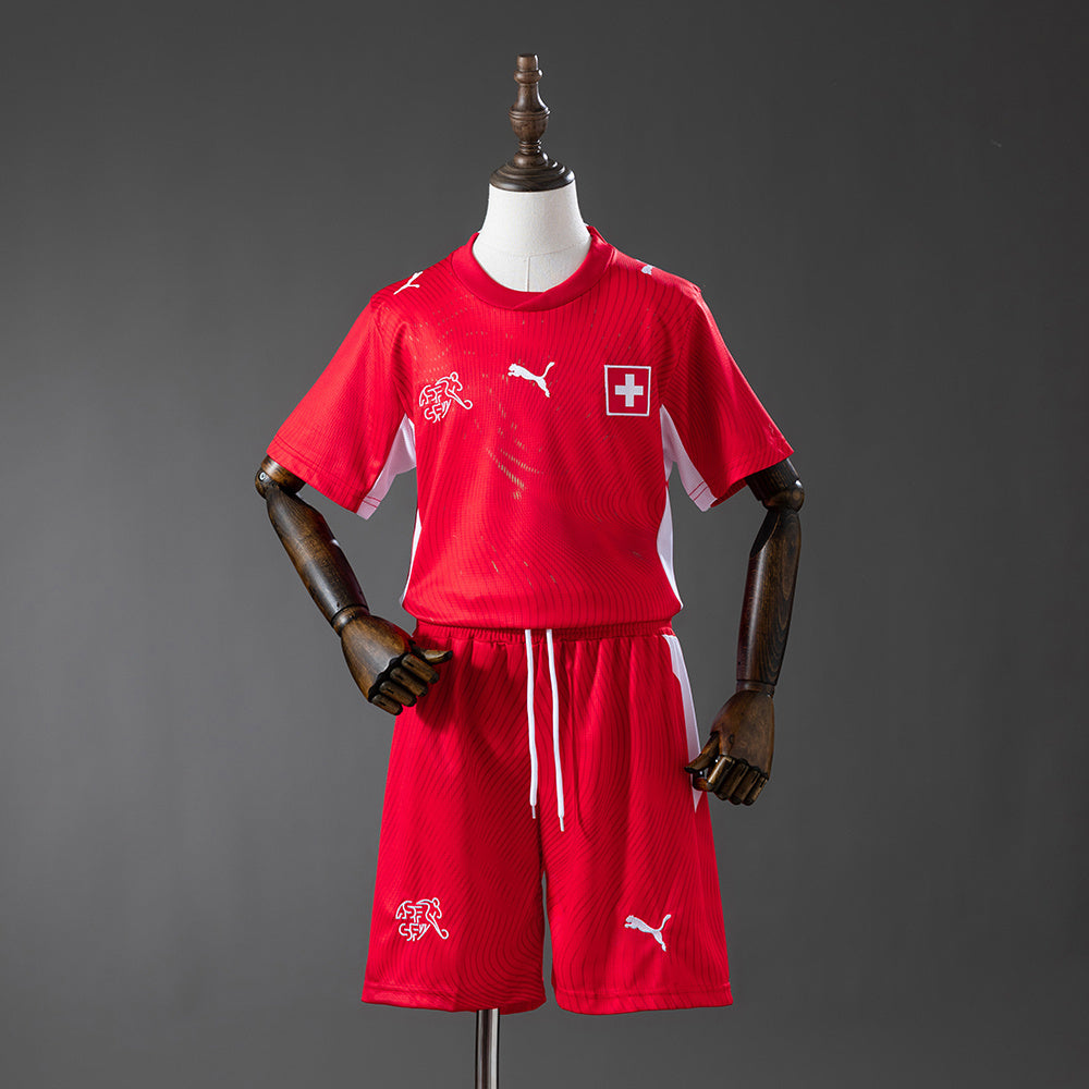 Switzerland 2026 Home Kids Kit Jersey detail