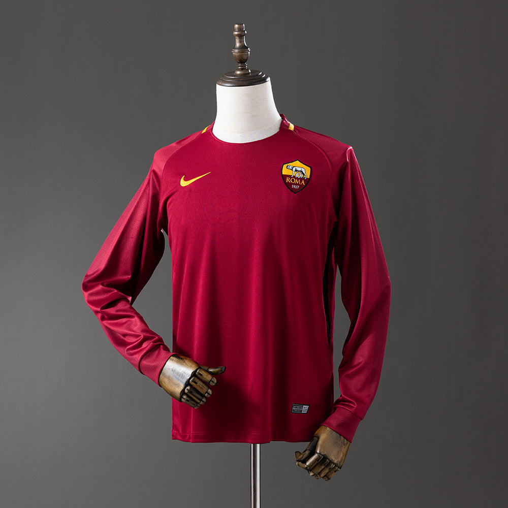 Retro Long Sleeve Roma 17-18 Home detail