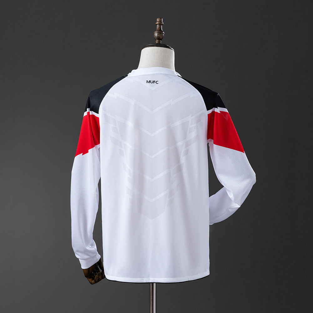 M-U 10-11 Away Long Sleeve Retro Jersey