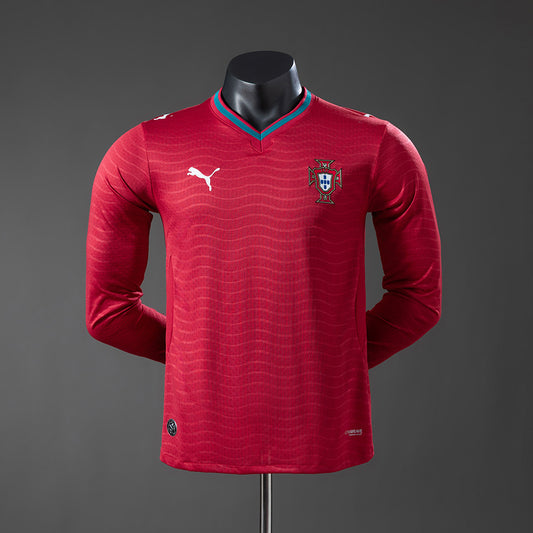 Portugal 2026 Home Player Version Long-Sleeve Jersey detail