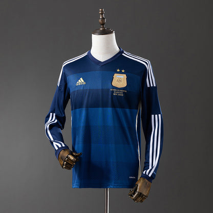 Argentina 2014 Away Long Sleeve Retro Jersey detail
