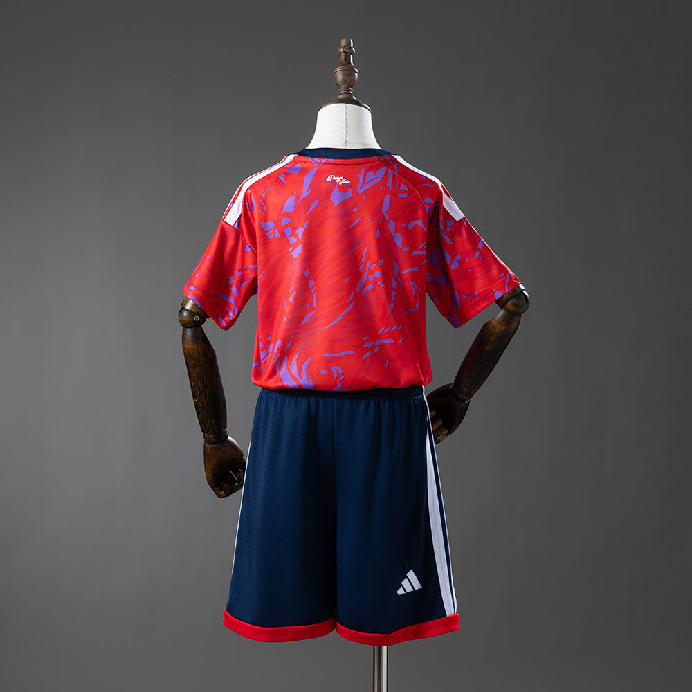 Costa Rica 2026 Home Kids Kit Jersey detail