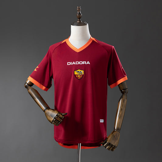 Roma 06-07 Home Retro Jersey detail