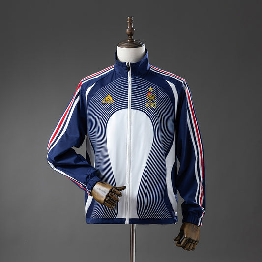 France 05-06 Retro Windbreaker - White & Blue