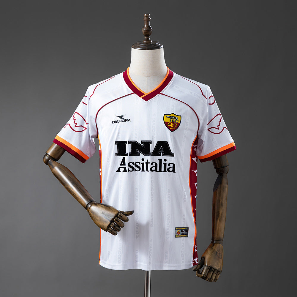 Roma 99-00 Away Retro Jersey detail