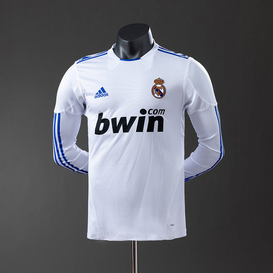 Real Madrid 10-11 Home Long Sleeve Player Version Retro Jersey detail