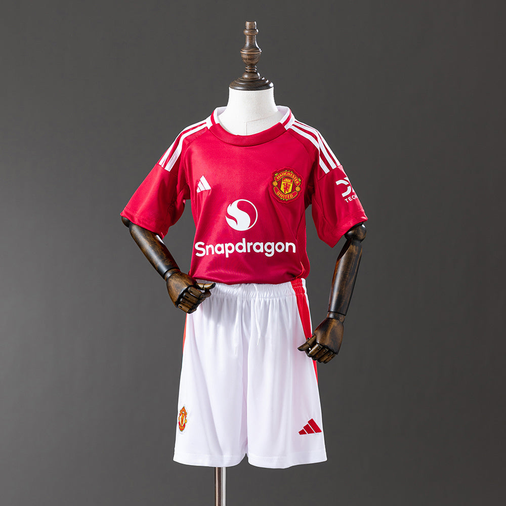 M-U 25-26 Home kids kit Jersey SZIE 16-28 detail