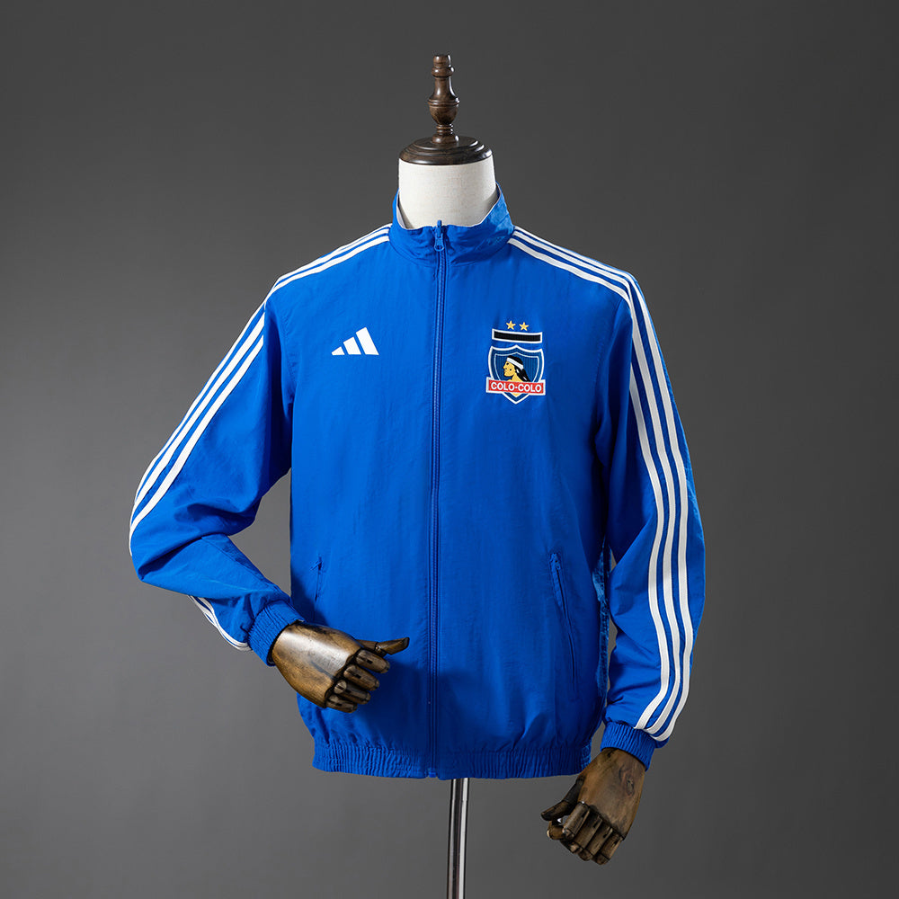 Colo Colo Reversible Jacket Windbreaker - White & Blue detail